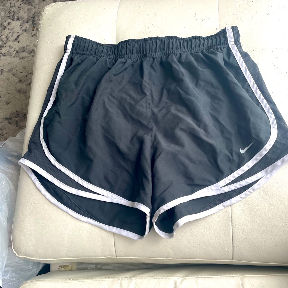 Gray Nike athletic shorts